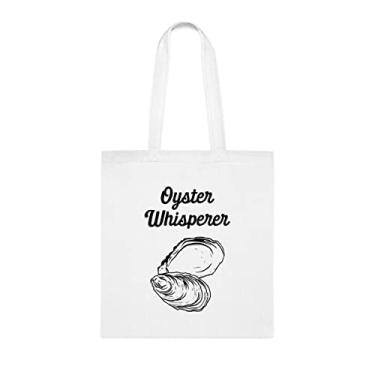 Imagem de Oyster Tote Bag, Oyster Whisperer, Oyster Gift, Oyster Shoulder Bag Oyster, Oyster Bags, Oyster Reutilizável, Cesta de Aniversário Natal Ideia de Presente, Presente Para Ela, Presente