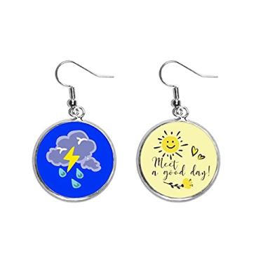 Imagem de Brinco Blink Icon Thunder Sign Ear Drop Sun Flower Jóias Moda, Medium, Metal