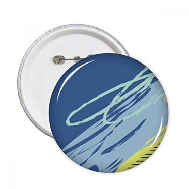 Imagem de Aquarela de plantas abstratas pacíficas padrão de arte alfinetes redondos emblema botão decoração acessório 5 peças