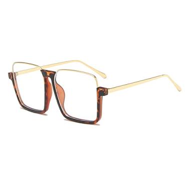 Imagem de Óculos de sol quadrados de luxo femininos masculinos moda oversize siamês óculos de sol femininos de armação grande uma peça óculos de proteção UV400,8, tamanho único