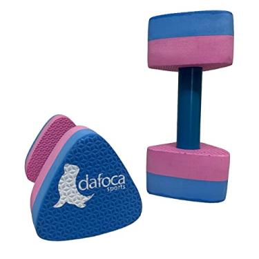 Imagem de Par Halteres Hidroginástica em EVA DF1091-R P 1 à 2kg Azul/Rosa