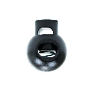 Imagem de West Coast Paracord Trava de cordão de bola redonda única de plástico - cordão paracord alternador (preto, pacote com 50)