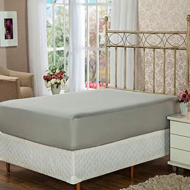 Imagem de LENÇOL DE BAIXO COM ELÁSTICO SOFT TOUCH KING 193X203X40 CINZA