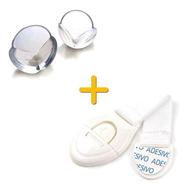 Imagem de Kit De Segurança Bebês - 2 Trava Gavetas, 8 Protetor Quinas