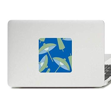 Imagem de Adesivo de papel verde guarda-chuva nuvem padrão decalque vinil paster laptop decoração PC