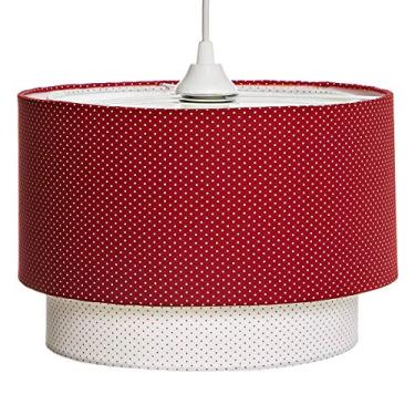 Imagem de Potinho de Mel Lustre Tubular Duplo Quarto Bebê Infantil Menina Vermelho