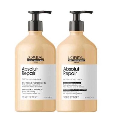 Imagem de Kit Loréal Absolut Repair - Shampoo 750ml + Condicionador 750ml - L'or
