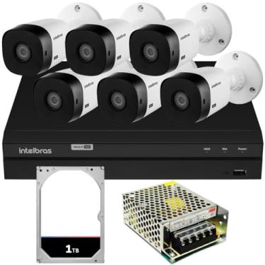 Imagem de Kit Cftv Intelbras 6 Câmeras Full HD Mhdx 1208 1TB Sem Cabo