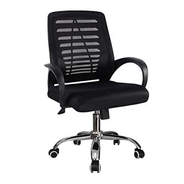 Imagem de Cadeira de escritório ergonômica cadeira de escritório respirável design de malha alta cadeira de mesa com encosto alto e apoio lombar (preto)