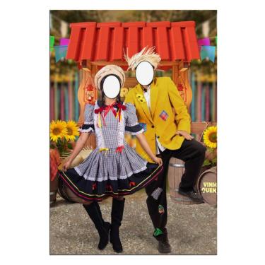 Imagem de Painel Decorativo Vazado Festa junina casal