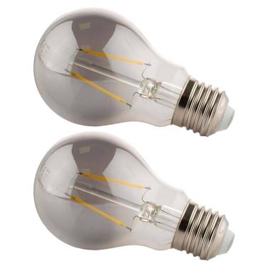 Imagem de Lâmpada Led Fumê Kit 2 unid. 30W Iluminação Decorativa Vintage Branco Quente Retrô Luz Casa Decoração Multifilamento