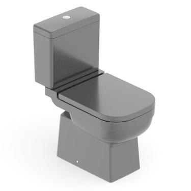 Imagem de Kit 5 Vaso Sanitários com Caixa Acoplada e Assento Soft Close Elite Celite Preto Brilhante