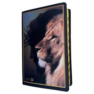 Imagem de Bíblia NVI Leão reflexo  Nova versao internacional grande E Índice Let