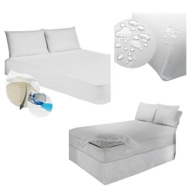 Imagem de Protetor Antialérgica Cama Colchão Queen Size Capa Antiácaro - ZEM