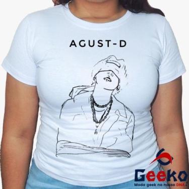 Imagem de Baby Look Agust D 100% Algodão - BTS - Suga - K-pop - Army - Blusa Fem