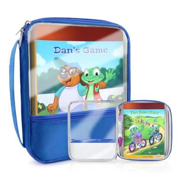 Imagem de Estojo de transporte compatível com o sistema Leapfrog LeapReader, pacote com 10 livros Learn-to-Ler, azul