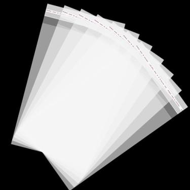 Imagem de 240 sacos de celofane autoseláveis de 10,16 x 15,24 cm, sacos de plástico transparente para doces de padaria, biscoitos, embalagens decorativas - sacos de petisco de autovedação para segurança alimentar da FDA