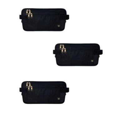 Imagem de Kit 3 Pochete Porta Dolar Guardar Dinheiro Celular AntiRoubo - Yepp, P