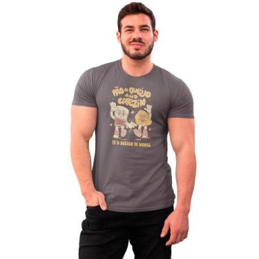 Imagem de Camiseta Pão De Queijo e Cafezim é Melhor em Minas Engraçada Meme Unis