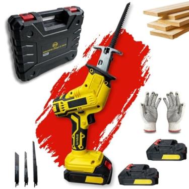 Imagem de Serra Elétrica Sem Fio 1500mAh - Potência e Precisão para Cortes Rápidos e Eficientes, Ideal para Madeira, Plástico e Metal. Ferramenta Portátil Perfeita para Projetos de Corte,