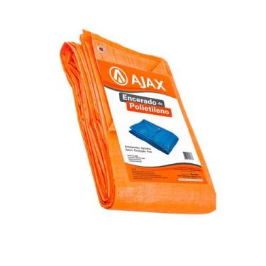 Imagem de Lona Encerado Polietileno 6 X 5 Laranja 150 Micras Ajax