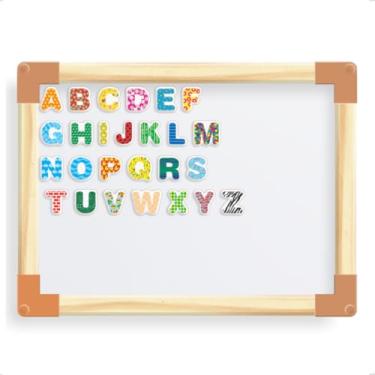 Imagem de Lousa Magnética Infantil com Alfabeto, Números e Sinais, 40x30cm, 41 Peças