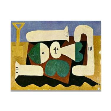 Imagem de On The Beach Shovel Diego Rivera Murals - Arte de realismo socialista mexicano, muralista do século 221, coleção clássica do museu de Nova York para decoração de casa 70 x 91 cm