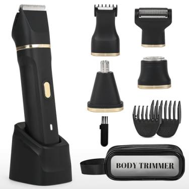 Imagem de Aparador de biquíni feminino - Lâminas elétricas indolores para pele de seda, preto