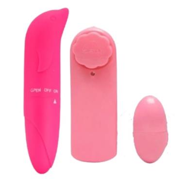 Imagem de Kit Jogo Da Sedução + Vibrador Golfinho + Vibrador Bullet Cápsula - Sex Shop (Golfinho + Bullet)