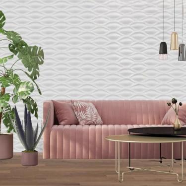 Imagem de Papel de Parede PREMIUM Cinza Ondulado 5 metros = 1 Rolo de 5m X 45cm Autoadesivo Salas e Quartos