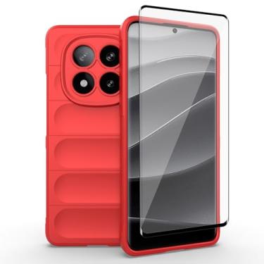 Imagem de Asuwish Capa de celular para Xiaomi Redmi Note 14 Pro Plus 5G com protetor de tela de vidro temperado e TPU macio, fina, à prova de choque, capa protetora de silicone acessórios 14Pro 14Pro + Pro+