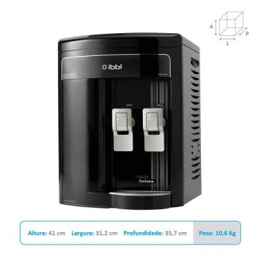 Imagem de Purificador Água Gelada Bactericida FR 600 Exclusive Preto 110 - IBBL,