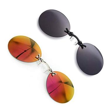 Imagem de Pacote com 2 óculos de sol retrô com clipe redondo no nariz, Matrix Morpheus, 2 Pack, Normal Size