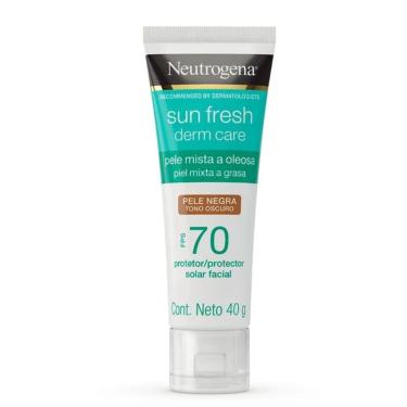 Imagem de Protetor Solar Facial Neutrogena Sun Fresh Oily Skin Pele Negra FPS 70 40g