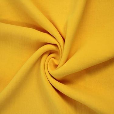 Imagem de Texco Inc Air Flow Cey Yard – 100% poliéster, não esticável, 150 cm de largura, tecido respirável leve 160 g/m2 para vestidos, blusas, vestuário, costura e artesanato DIY, amarelo brilhante 10 jardas