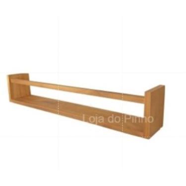 Imagem de Prateleira de Pinus Decorativa Organizadora 60x10cm 100% Madeira Com S