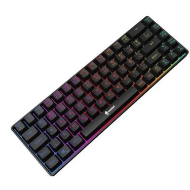 Imagem de Teclado Gamer Evolut Eg211, Led Backlight Rainbow 60% Fay, USB, Preto