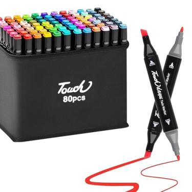 Imagem de Caneta Marcador para Colorir Desenho Professional，Marcadores de ponta dupla de 80 cores，marcadores artisticos de Arte para Estudantes Adultos Artistas