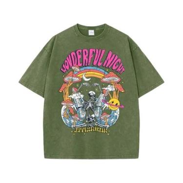 Imagem de Camiseta Feminina Oversized Confortável Com Estampa De Esqueleto Borbo