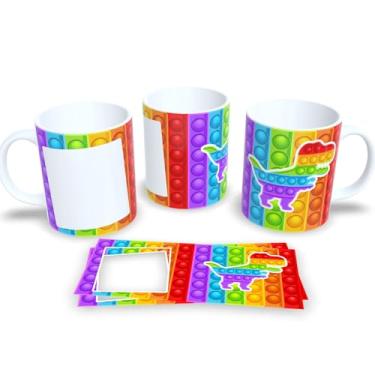 Imagem de Caneca de Porcelana Personalizada Pop It com Foto e Nome (Mod.2)