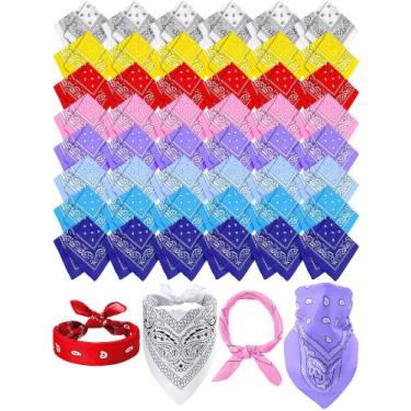 Imagem de Tipo de unidade de bandana: 48 peças, Paisley, 54x54cm, poliéster - Un