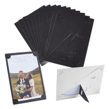 Imagem de UNICRAFTALE 20 molduras de papel preto para fotos de 16,7 x 11,8 cm, molduras de papelão com cavalete de papel, galeria de parede, para decoração de casa