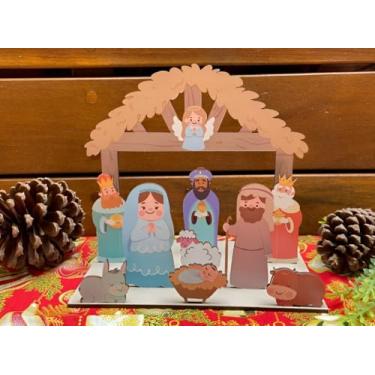 Imagem de Presépio Natalino Adesivado 9 Peças – Decoração Encantadora e Criativa para o Natal