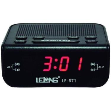 Imagem de Relógio Despertador Digital Elétrico de Mesa com Rádio AM/FM - Envio R