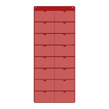 Imagem de SiaBiced Calendário de Bolso para Sala de Aula, em Branco, para Pendurar e Organizar, Calendário Mensal Versátil para Materiais Escolares, Educação Infantil e, Vermelho