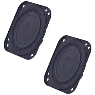 Imagem de YFUSET 2 peças, subwoofer ultrafino de 7,6 cm, 76 mm de diâmetro, 8 Ohm, 15 W, alto-falante quadrado de canto redondo para Arduino