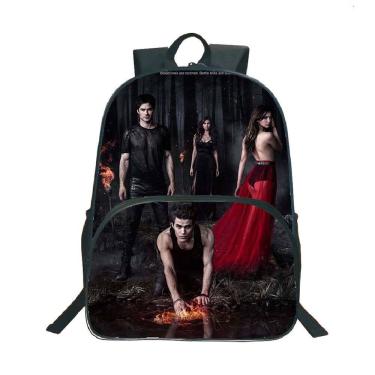 Imagem de Mochila escolar Vampires Diaries B para crianças - 30x16x40cm