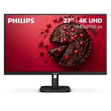 Imagem de Monitor PHILIPS 27E1N1800A 68.6 cm IPS 4K UHD (3840 x 2160), alto-falantes embutidos, HDR 10, modo LowBlue, sem cintilação, VESA, garantia de substituição antecipada de 4 anos