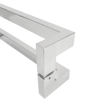 Imagem de Puxador Porta Duplo Em Aço Inox 80Cm Modelo Solution - DECORPLACE, Pol