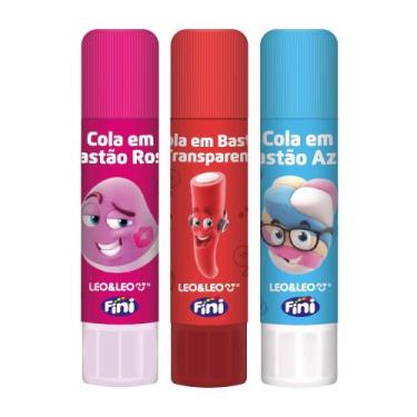 Imagem de COLA BASTÃO COLORIDA 10GR FINI - Diversas Cores e Personagens - Leo & 